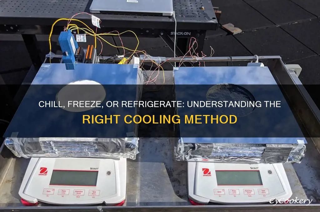 is to chill to freeze or refrigerate