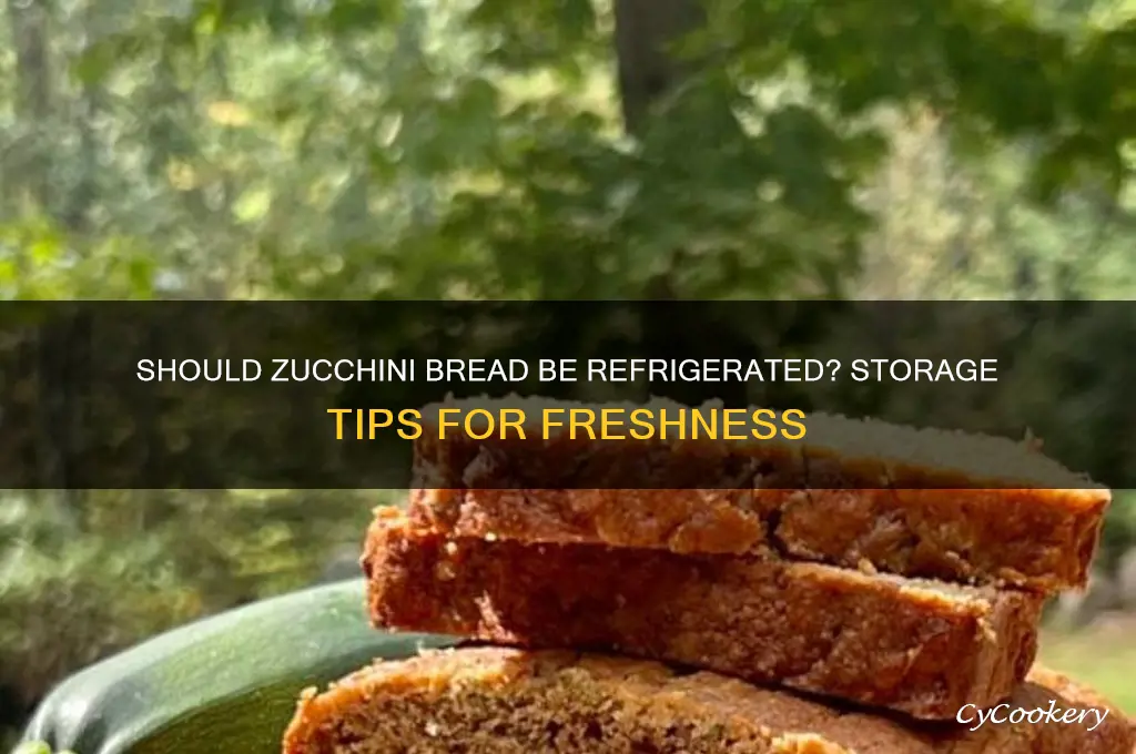 is zucchini bread supposed to be refrigerated