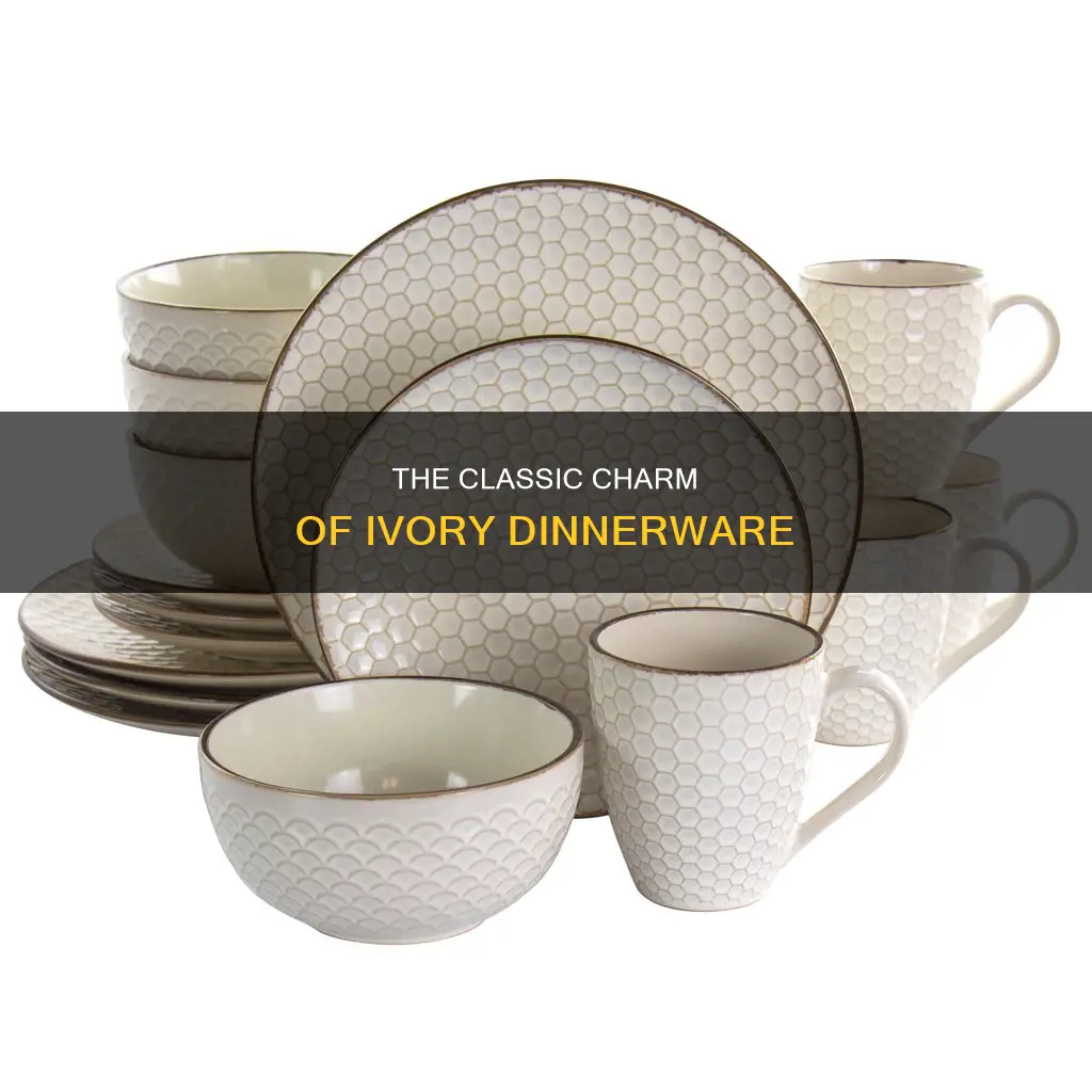 ivory dinnerware set