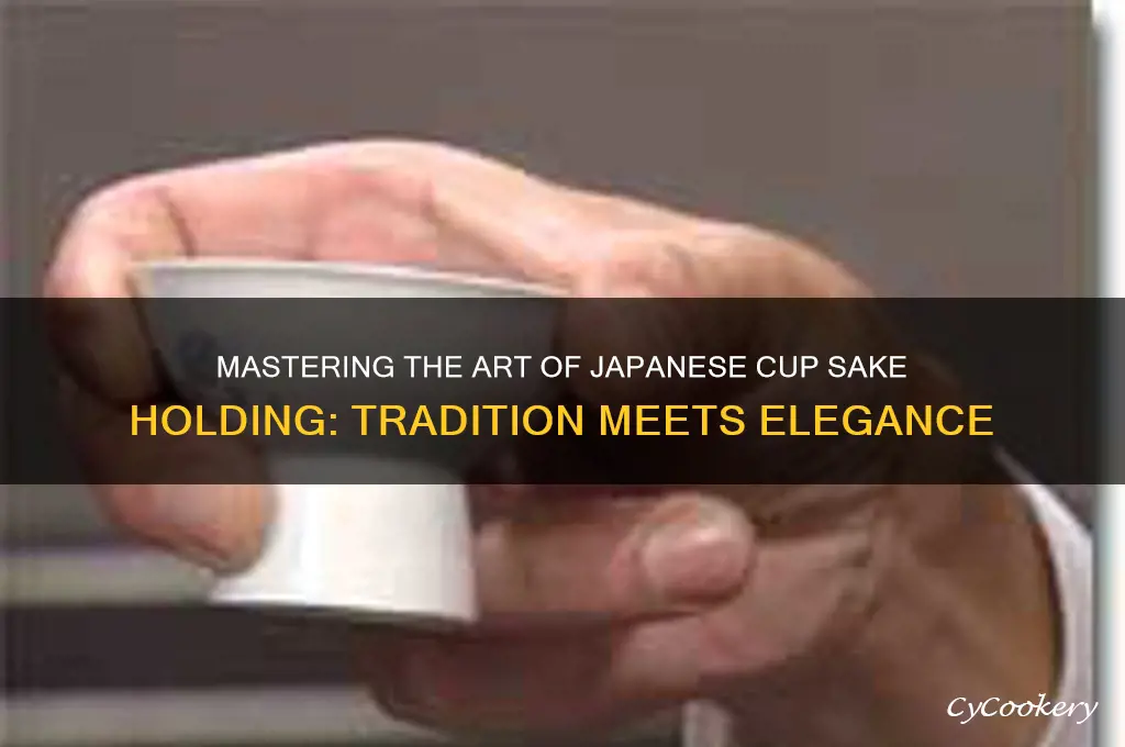 japanese cup sake holding