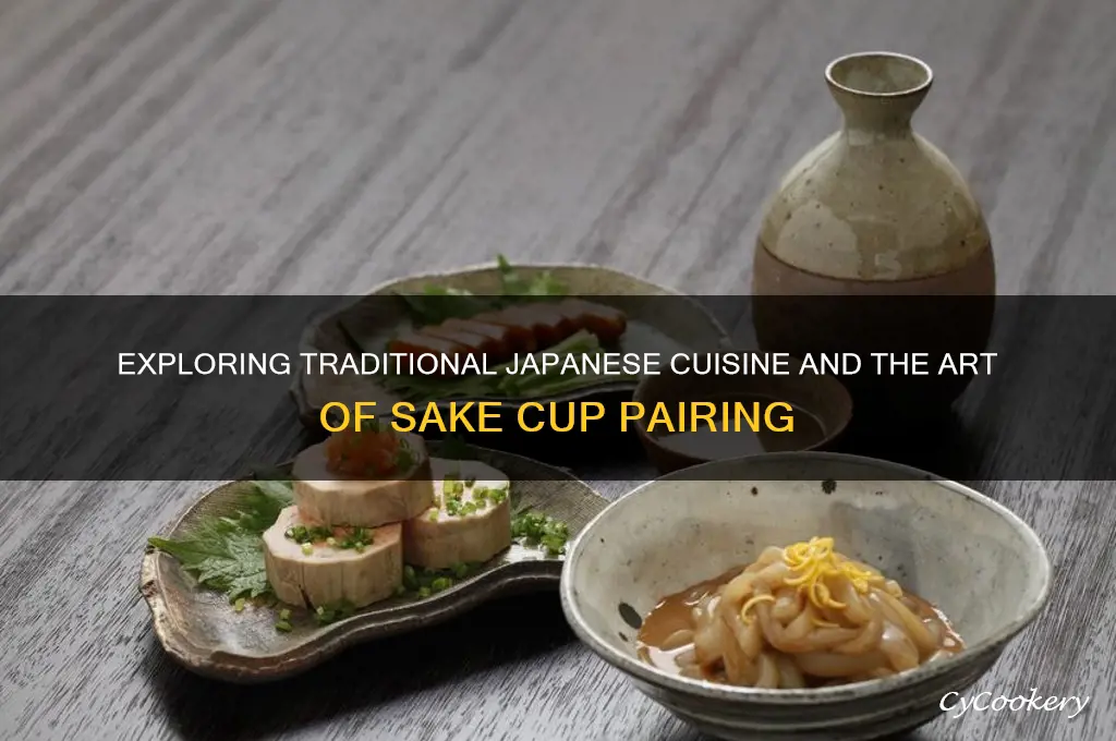 japanese dishes and sake cups