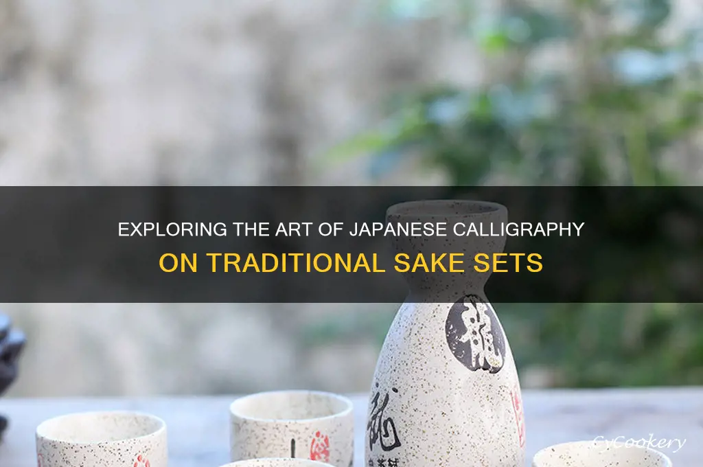 japanese letters on sake set