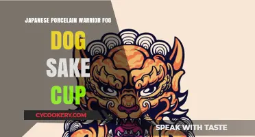 Elegant Japanese Porcelain Warrior Foo Dog Sake Cup: A Cultural Treasure