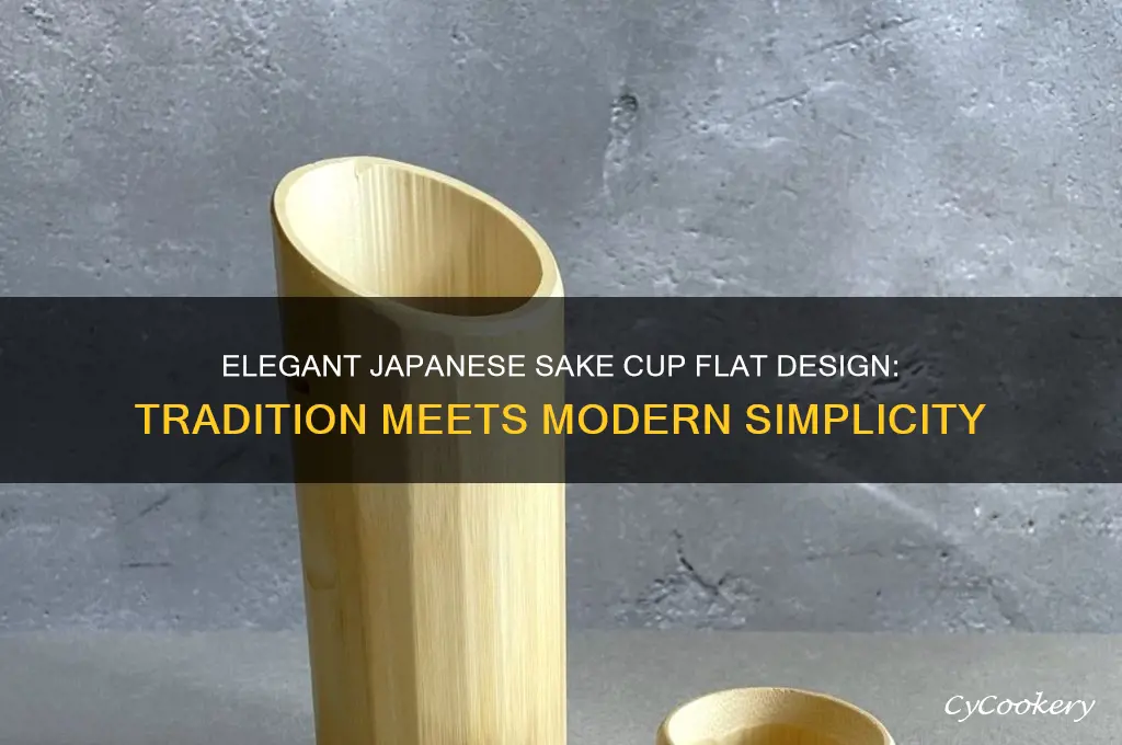 japanese sake cup flat