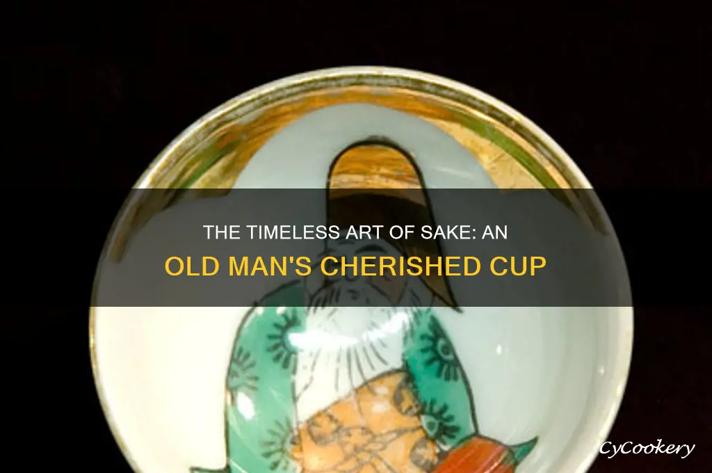 japanese sake cup old man