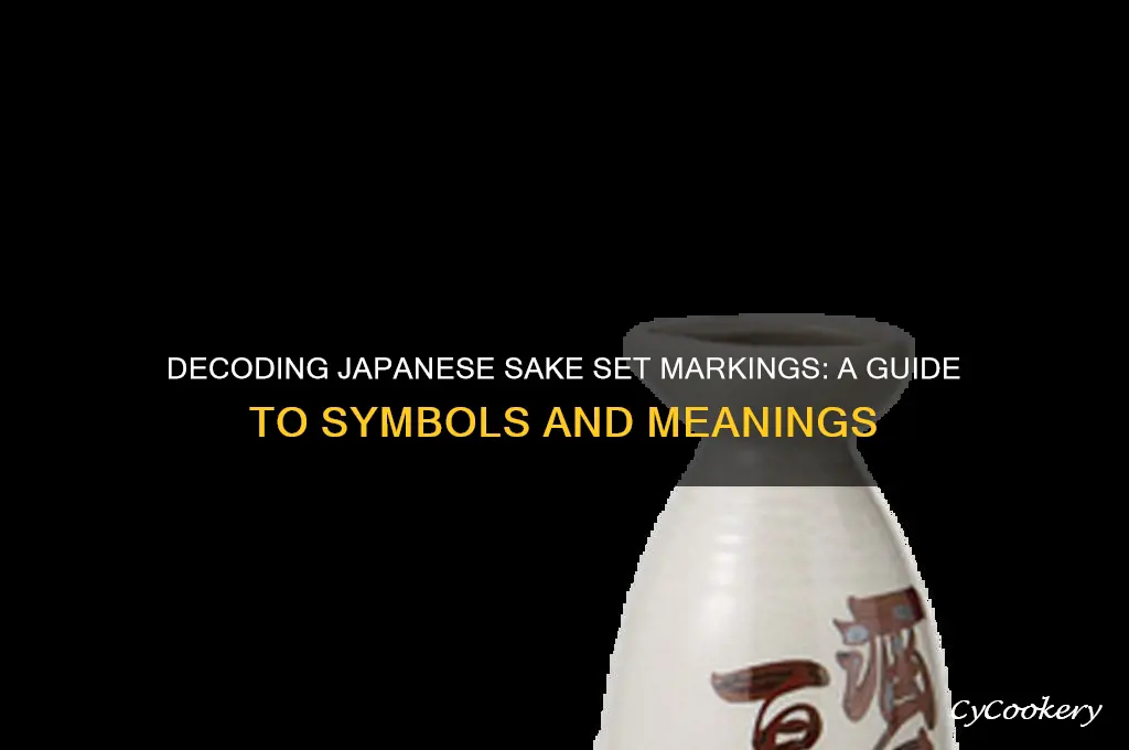 japanese sake set markings