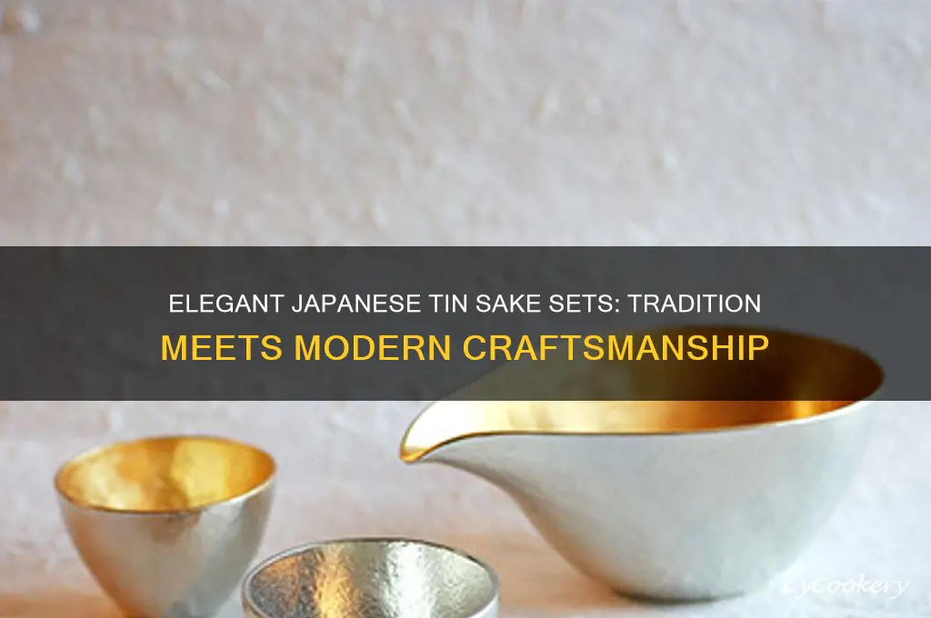 japanese tin sake sets