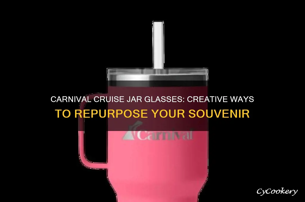 jar drinking glasses from carnival cruise
