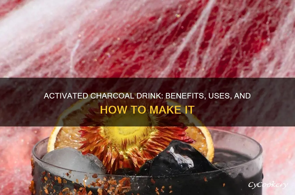 jar of actived charcle drink