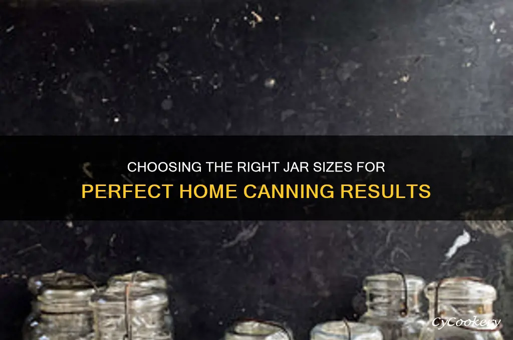 jar sizes canning