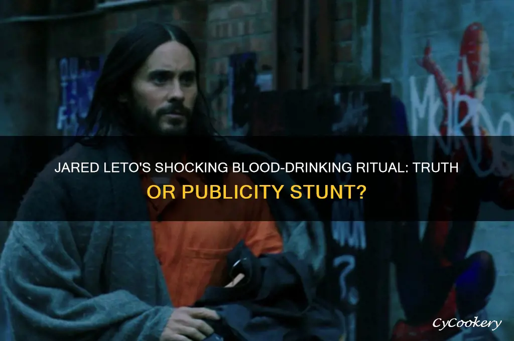 jared leto blood drinking