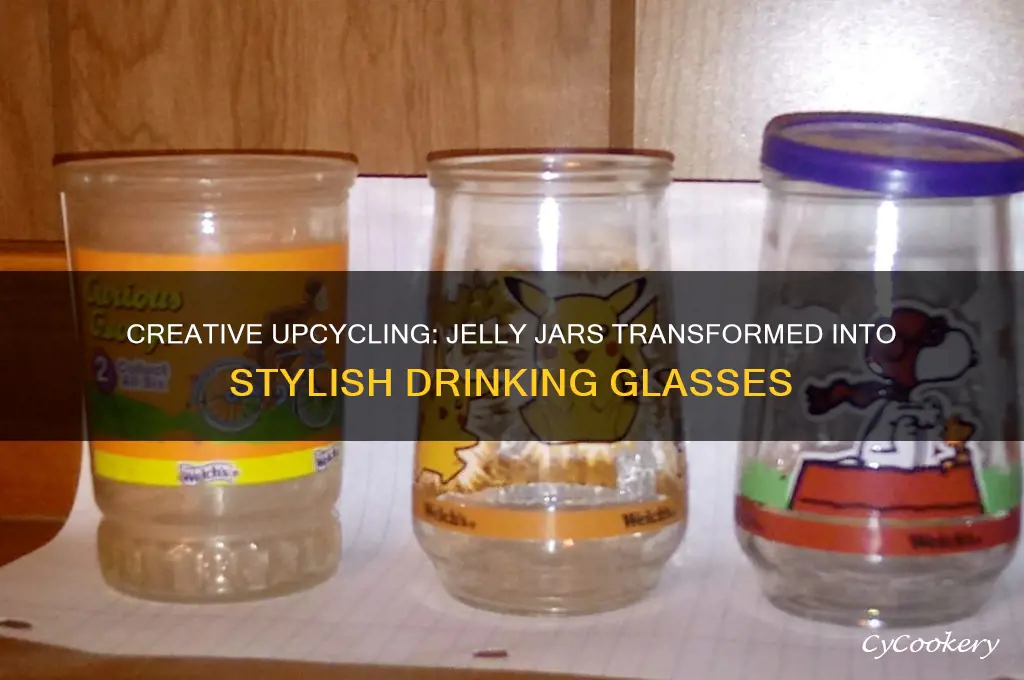 jelly jars as drinking glasses
