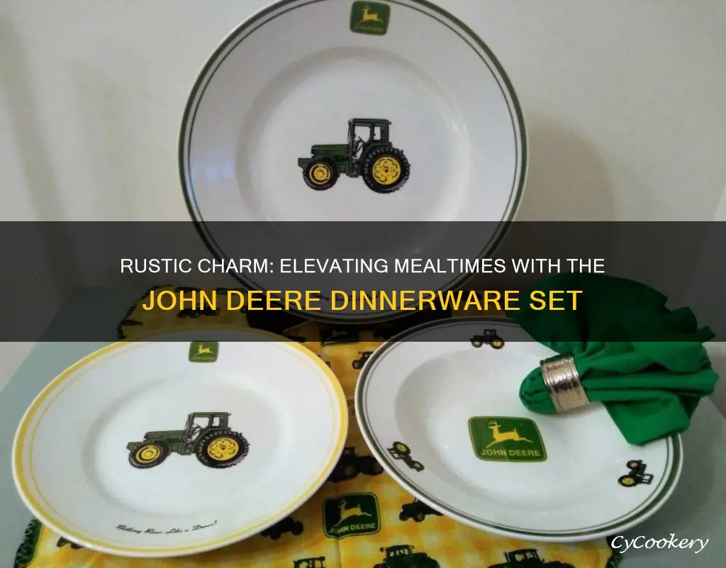 john deere dinnerware set