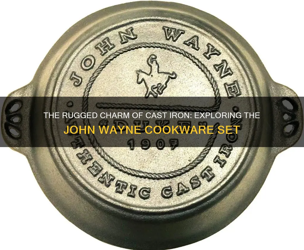 john wayne cast iron cookware set