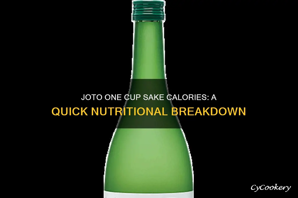 joto one cup sake calories