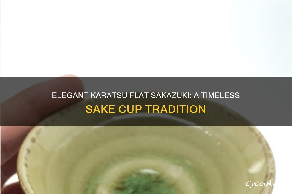 karatsu flat sakazuki sake cup