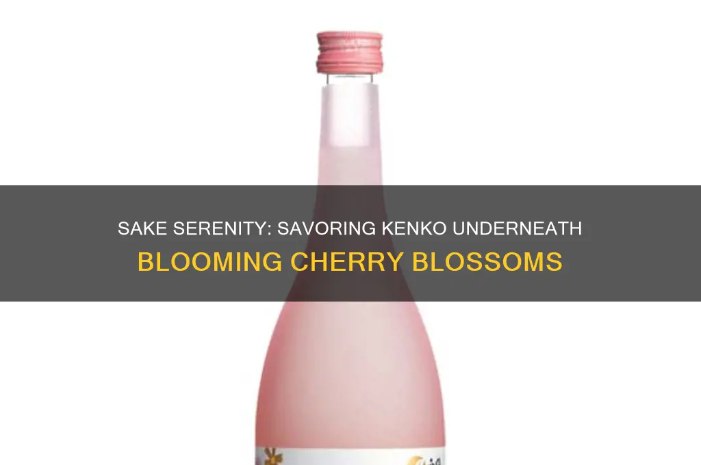 kenko a cup of sake beneath the cherry trees