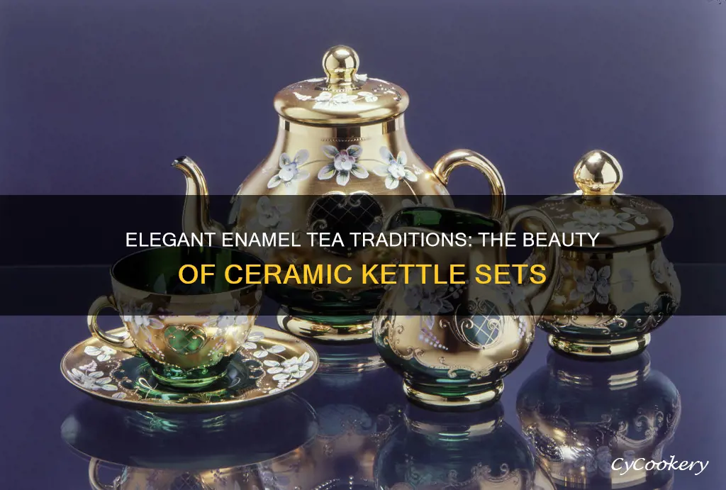 kettle set ceramic enamel tea pot set kitchenware cookware sets