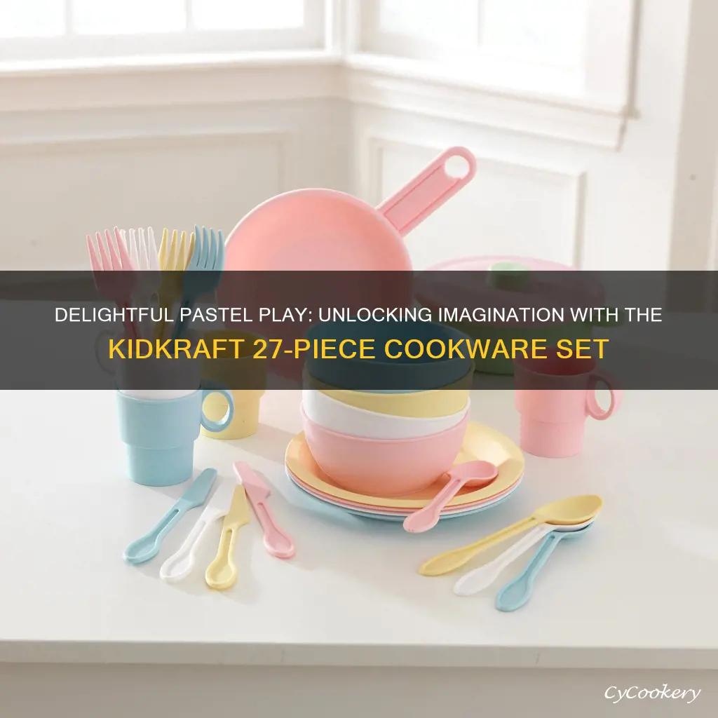 kidkraft 27 pc cookware set pastel