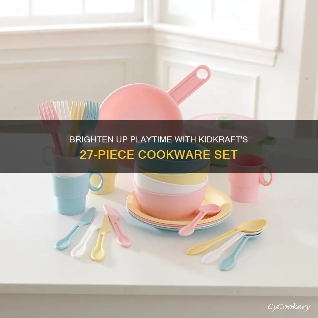 kidkraft 27pc cookware set brights