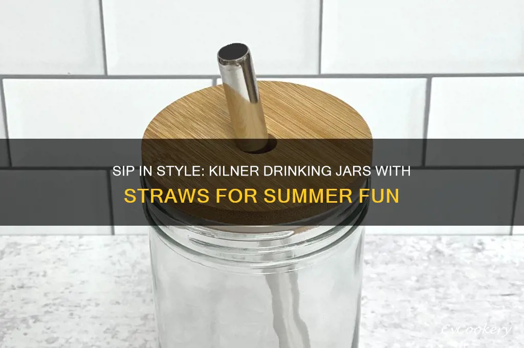 kilner drinking jar with straw