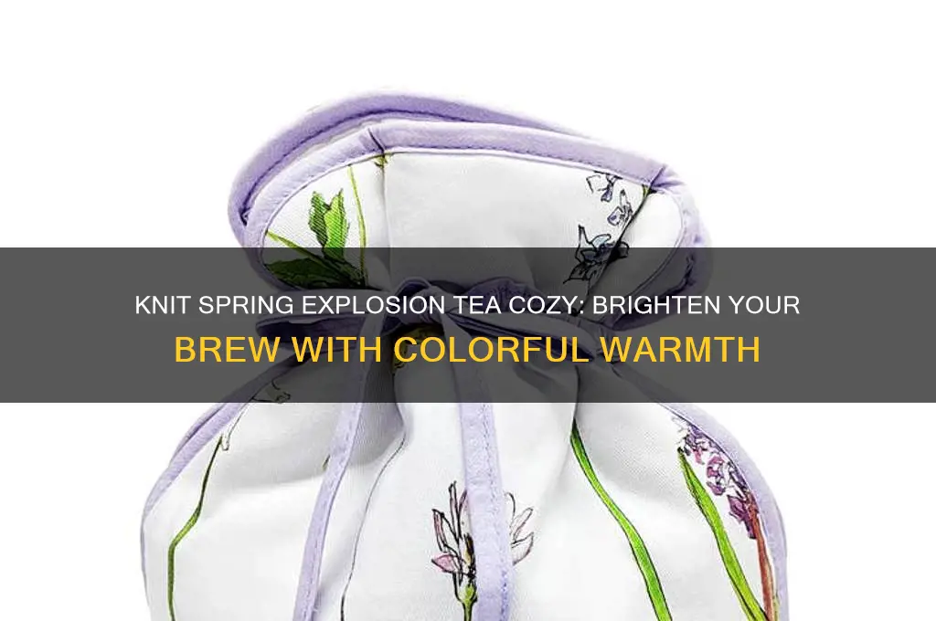 knit spring explosion tea cozy