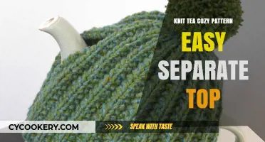 Easy Knit Tea Cozy Pattern with Separate Top for Beginners