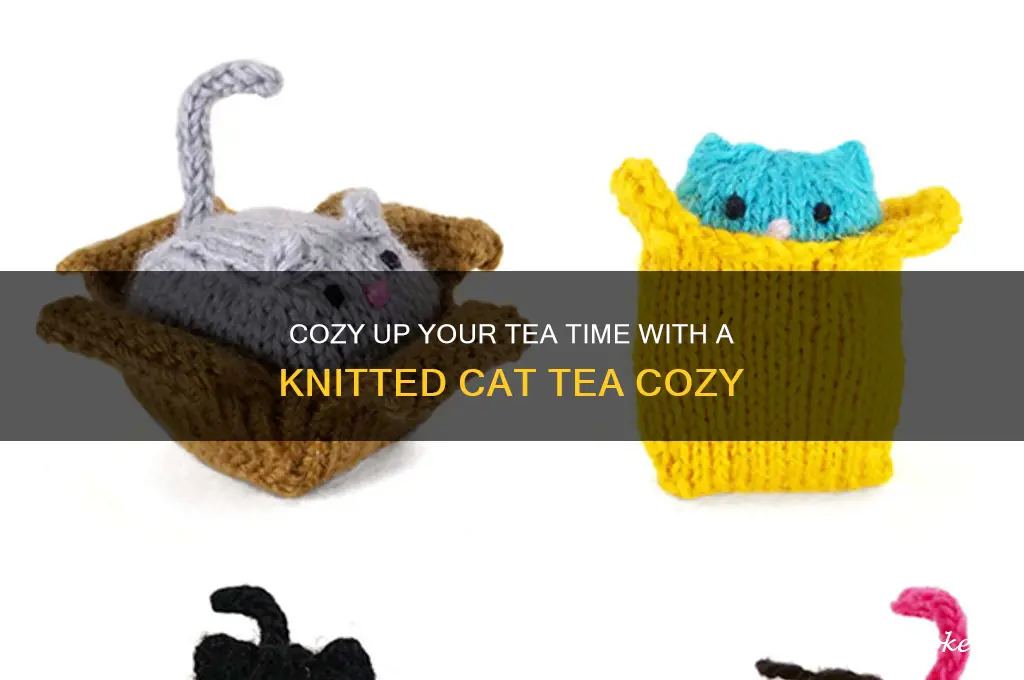 knitted cat tea cozy