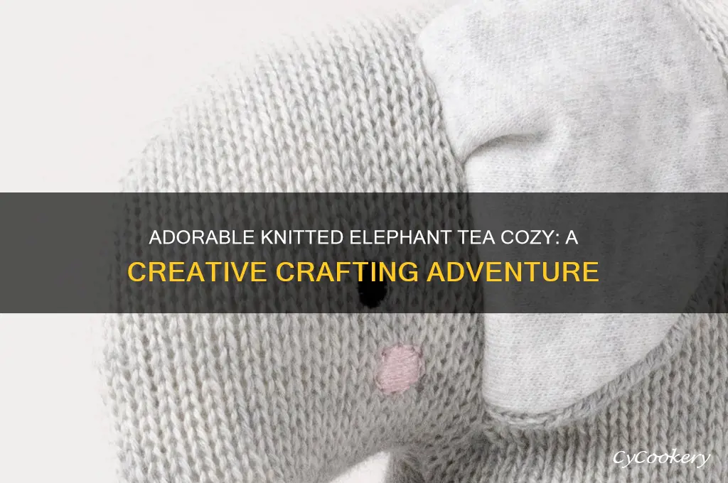 knitted elephant tea cozy