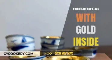 Elegant Kutani Sake Cup: Black Exterior, Gold Interior Mastery