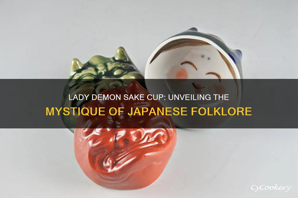 lady demon sake cup
