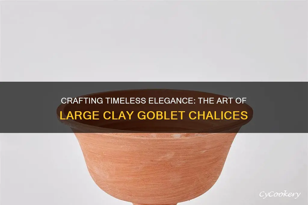large clay goblet chalice