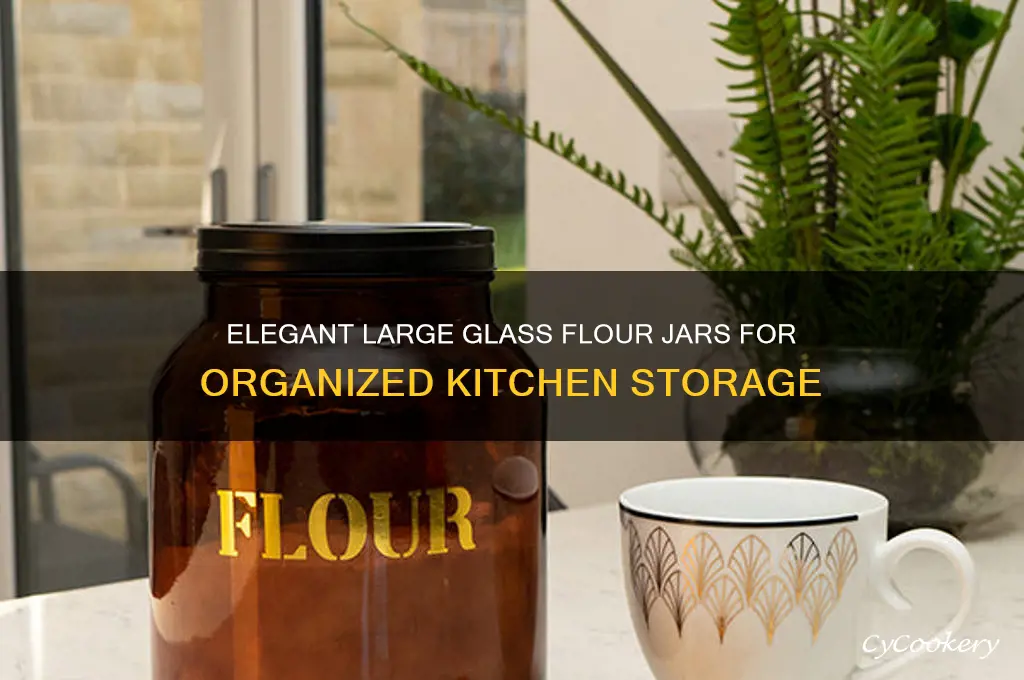 large glass flour jars