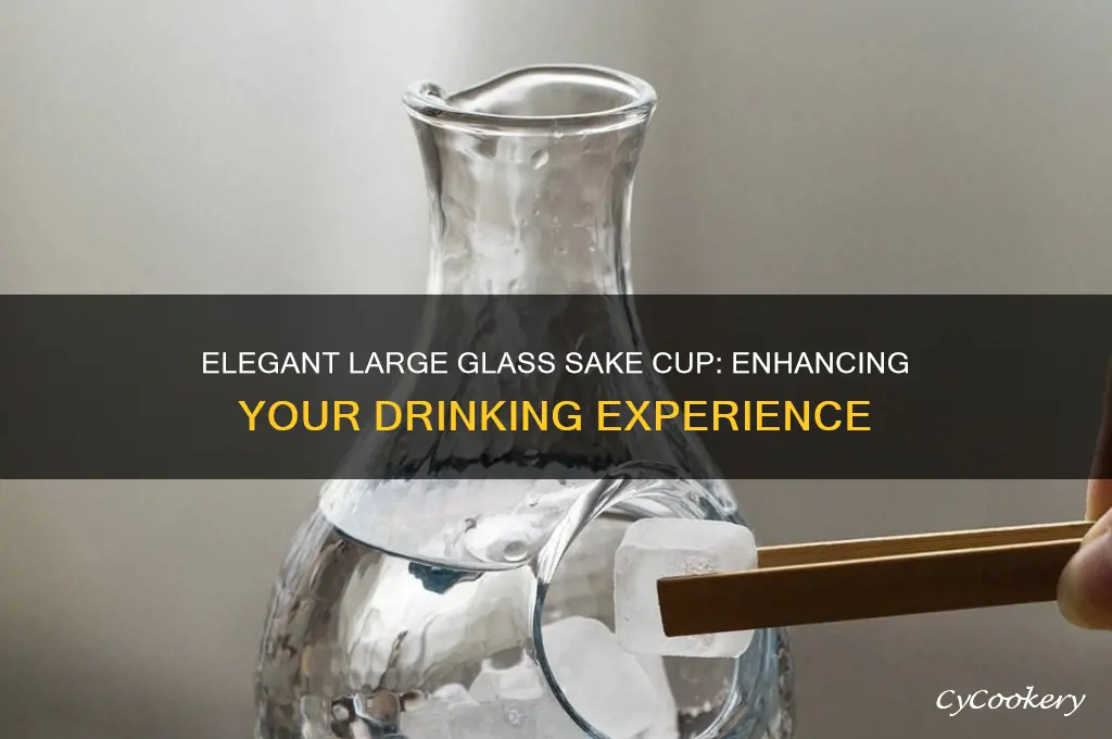 large glass sake cup