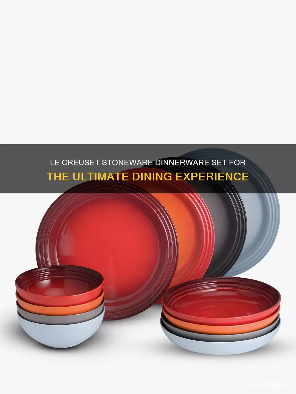 le creuset stoneware 16 piece dinnerware set