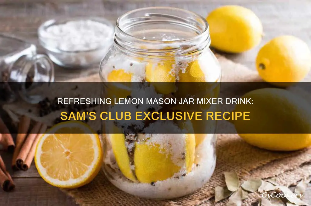 lemon mason jar mixer drink sams club