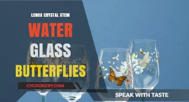 Elegant Lenox Crystal Stem Water Glass with Butterfly Design