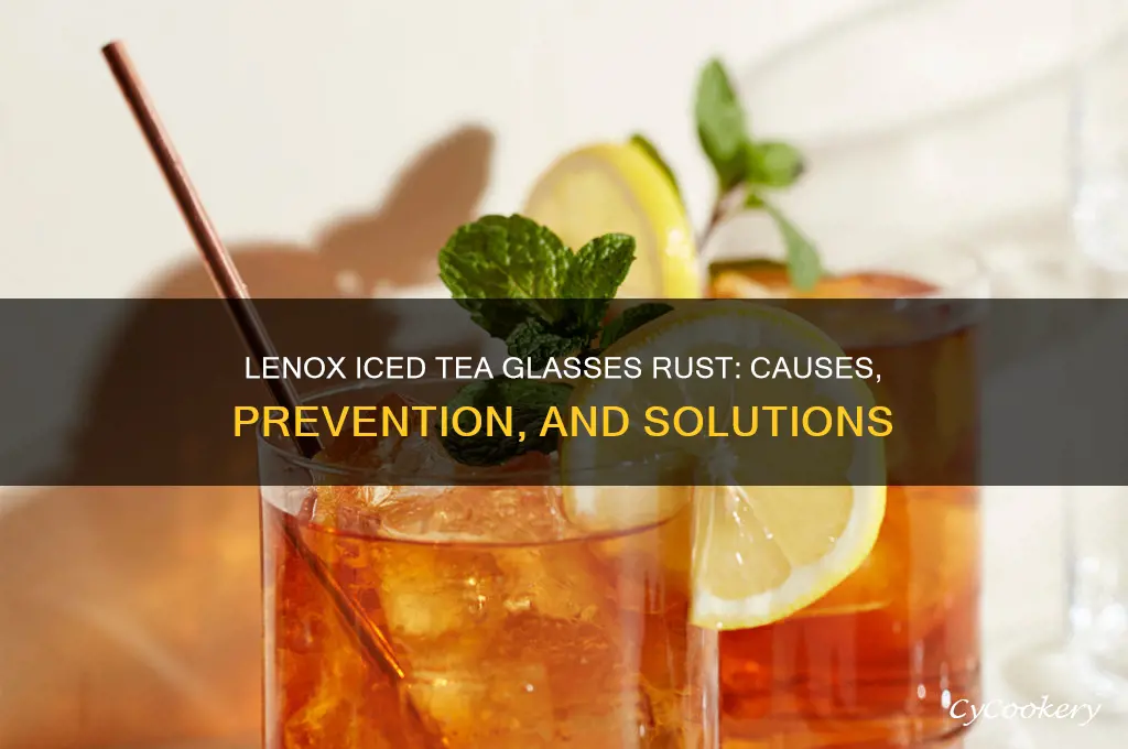 lenox iced tea glasses rust