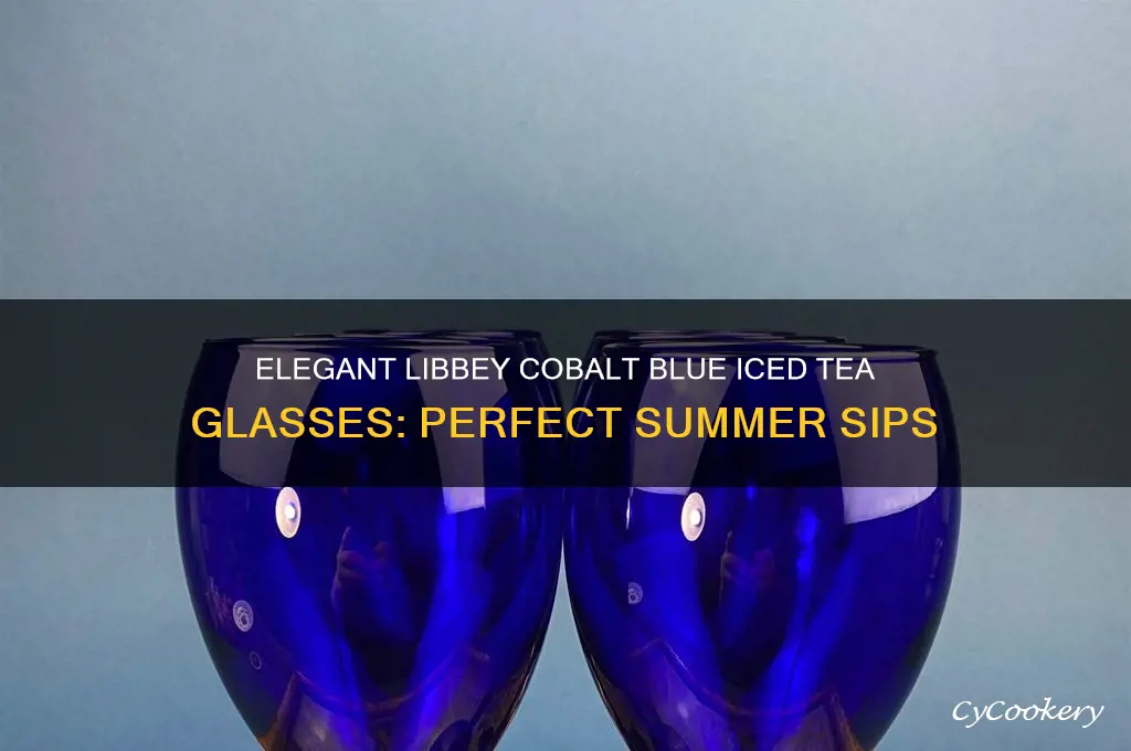 libbey cobalt blue iced tea glasses