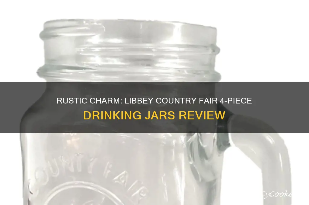 libbey country fair 4-piece drinking jar with handle