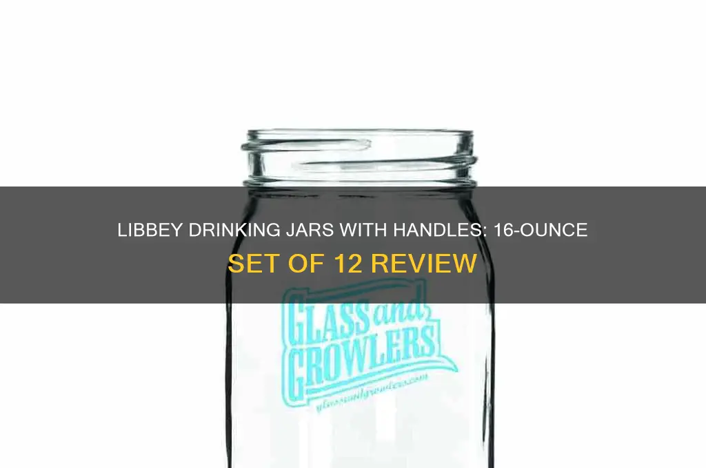 libbey drinking jar with handle 16 set of 12