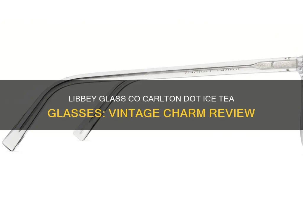 libbey glass co carlton dot ice tea glasses