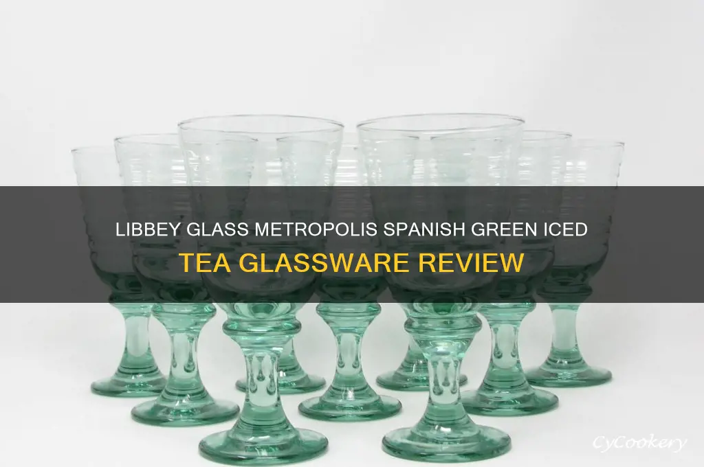 libbey glass company metropolis spanish green iced tea