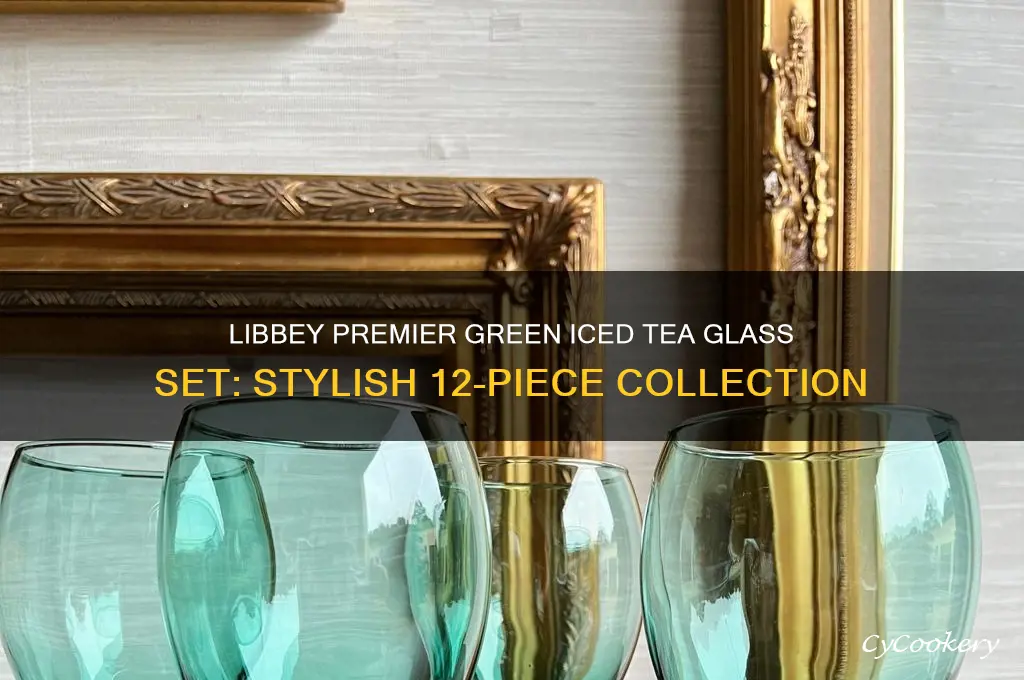 libbey premier 12 piece green iced tea glass set