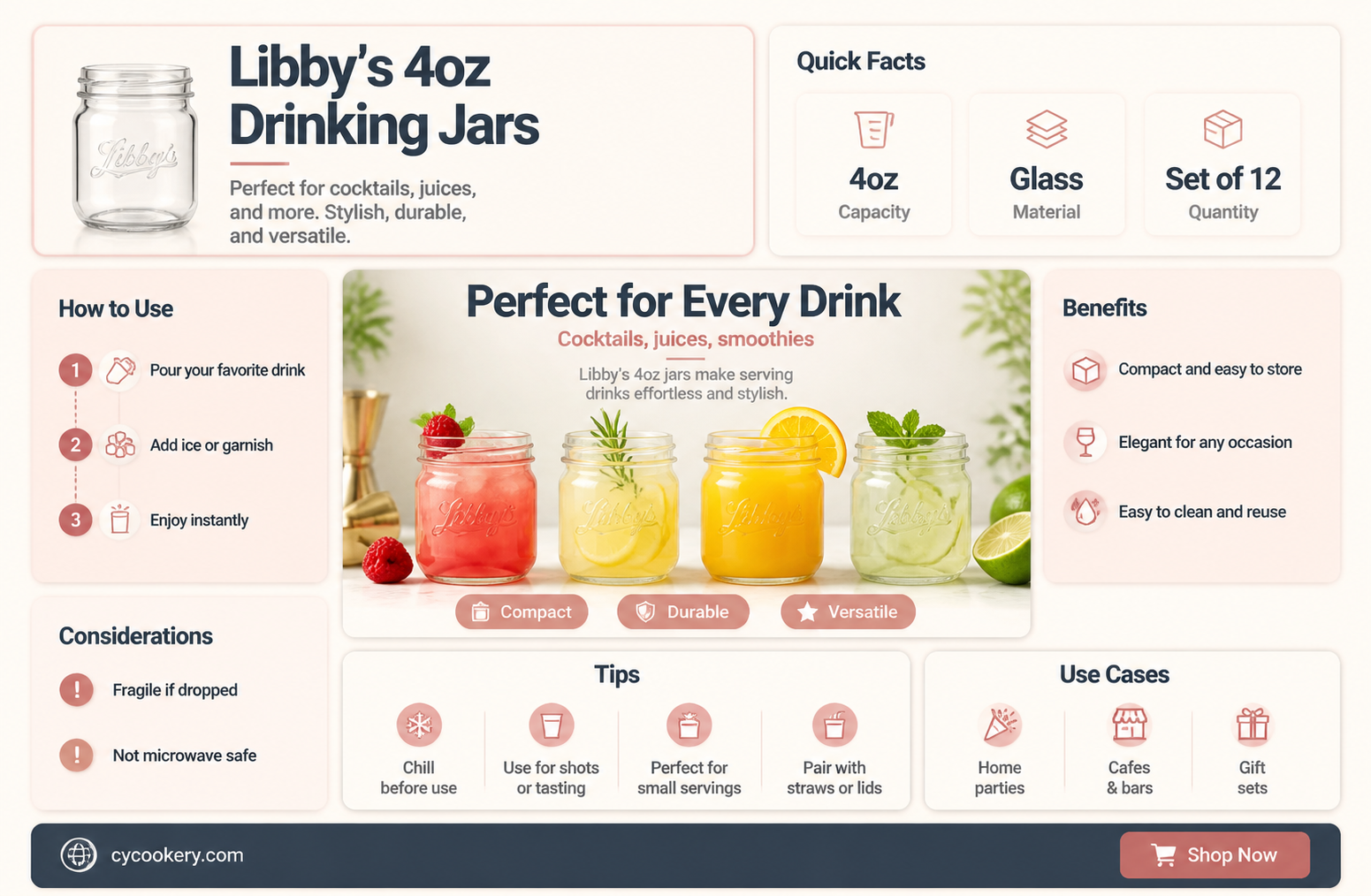 4oz drinking jar libby