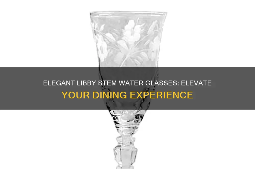 libby stem water glasses