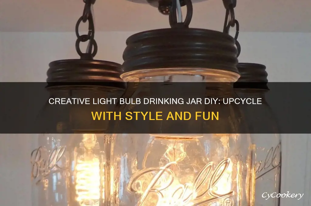 light bulb drinking jar
