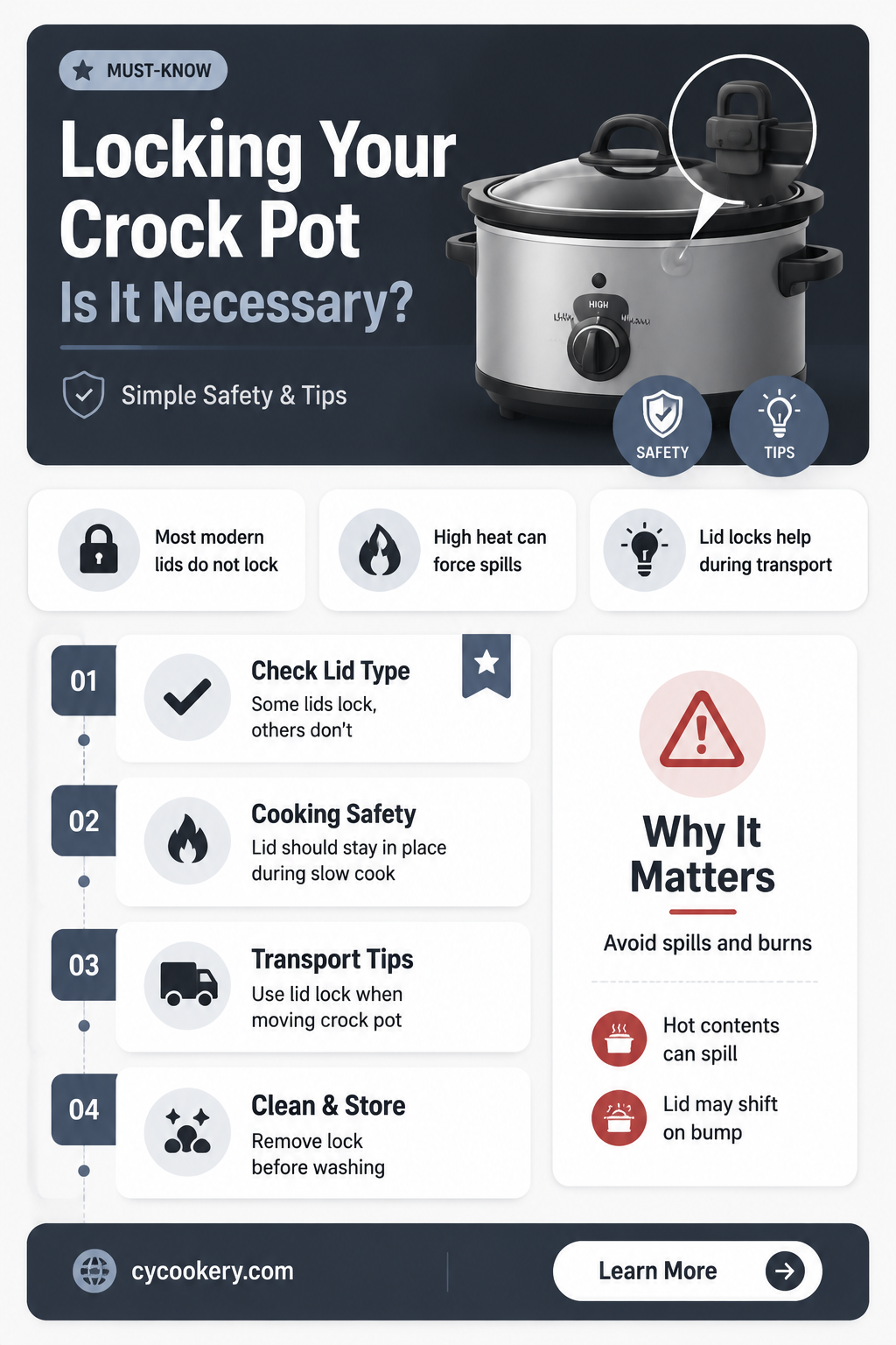 am I supposed to lock my crock pot while cooking