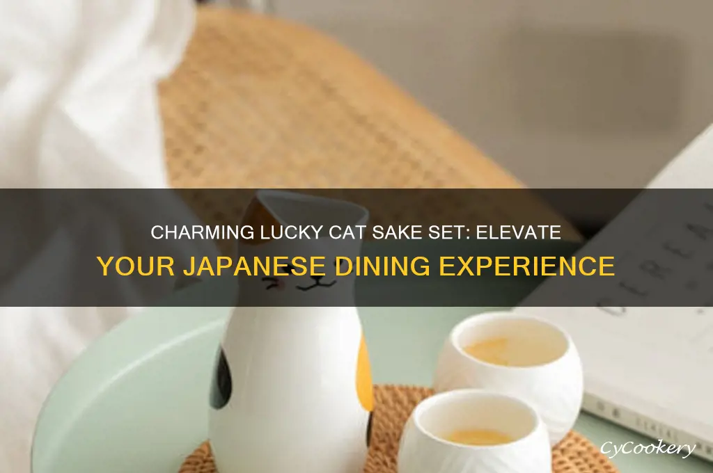 lucky cat sake set