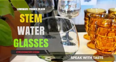 Elegant Luminarc France Black Stem Water Glasses: A Stylish Tableware Upgrade